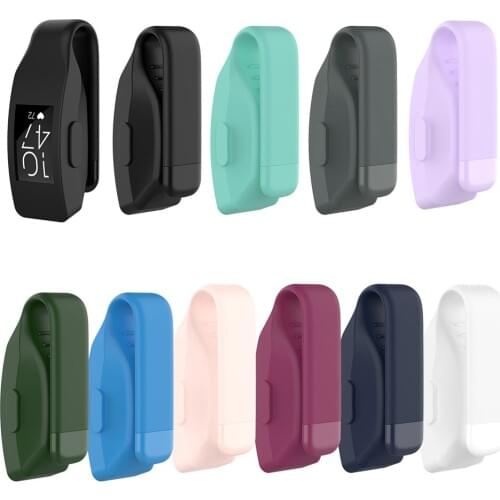 Silicon Case Cover Steel Clip Clasp Holder For Fitbit Inspire /Inspire HR Protective Case Cover Accessories
