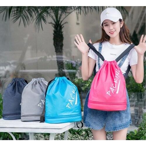 Sports Gym Bag Swimming Backpack Drawstring Dry Wet Bag Pool Beach Fitness Bag for Men Women Children Back pack