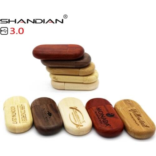 SHANDIAN USB 3.0 free custom logo high speed Wood usb Flash Drive 4gb 8gb 16gb 32gb 64GB Pendrive Gifts U Disk Customize Logo