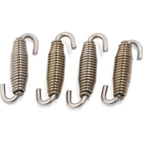 Uxcell 4 Pcs 45mm Length Exhaust Pipe Muffler Springs Swivel for Motorcycle, 4 Pack