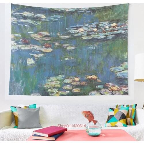 Water Lilies tapestry bedroom home decoration New Year party large size Tapestry Wall Tapestry Bohemian decorative