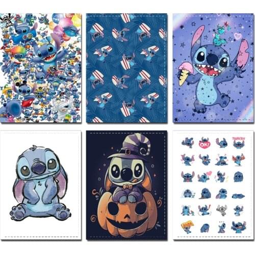 Disny Stitch cartoon PU waterproof passport boy girl card holder student ID holder cartooon coin bag