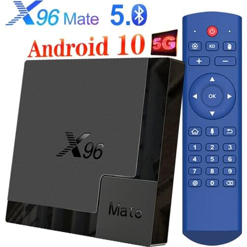 X96 Mate Android 10 TV Box 4g 64gb 2.4G&5G Dual wifi Android 10.0 Google Voice Assistant 4K Google Player Youtube X96mate SetTop