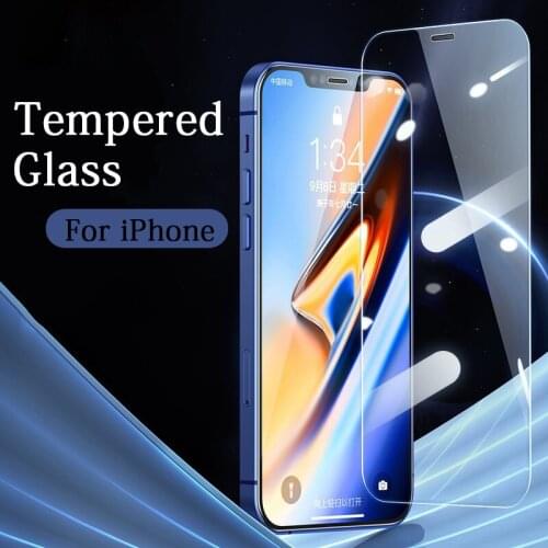 Full Cover Tempered Glass On The For iPhone 12 Mini 11 Pro Xs Max X XR 7 8 6 6s Plus 5 5s 5c SE Screen Protector Protective Film