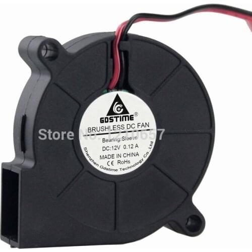 100Pieces lot Cooling Blower Fan DC 12V 0.12A 5cm 50mm x 15mm Fans for 3D Printer and Small Appliances Series Repair Replacement
