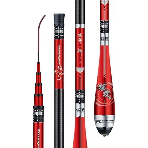 2.7m-6.3m Taiwan Fishing Rod Carbon Fiber Telescopic Fishing Cane 28 Tonalty Carp Fishing Pole Feeder Pesca Fishing Tackle