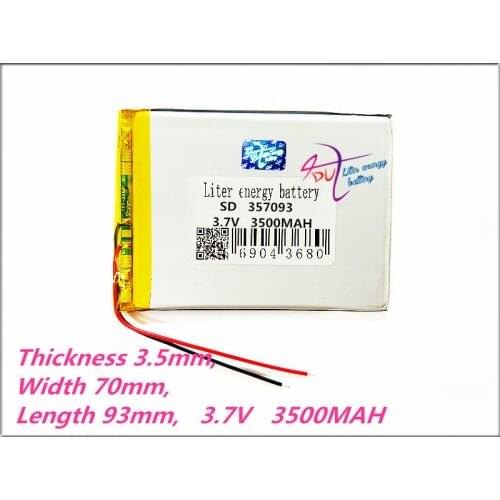 357093 3.7V 3500MAH 357095 Lipo Polymer Lithium Battery For Tablet PC 346993 MP3 PDA IPAQ DVD E-book Power bank Toys Phone