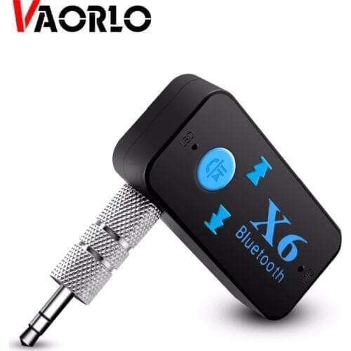 VAORLO AUX Bluetooth Receivers Car Kit with Mic Music Wireless Adapter A2DP 3.5mm Stereo Audio Bluetooth Receiver For Car Phones