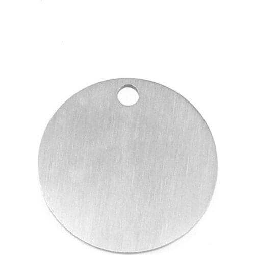 Free Shipping 30MM Stainless Steel Round Brushed Pet Tags 200 PCS/Lot Brushed Blank ID Dog Tag Pet Pendant