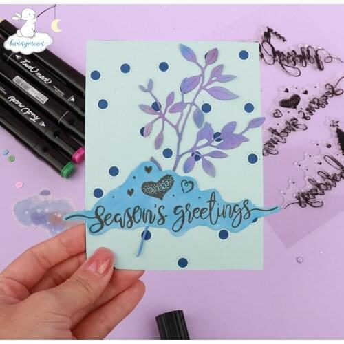 Bunnymoon Seasons Greeting Silicone Seal Yourself Scrapbooking Album Sheets Decorative Clear Stamps Wedding Decoration