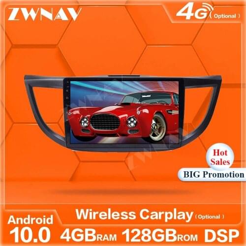 Carplay 4G+128GB Android 10 Screen Car Player For Honda CRV 2012 2013 2014 2015 GPS Navi Auto Audio Radio Music Stereo Head Unit