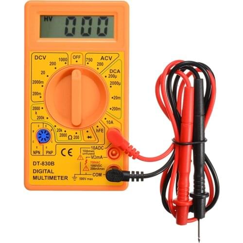 LCD Digital DT-830B Multimeter 1999 Counts LCD Auto Range Multimeters Voltmeter Ohmmeter Ammeter Volt AC DC Tester