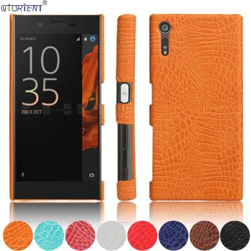 For Sony Xperia XZ XZs Crocodile Skin Leather Texture Shockproof Phone Case F8331 F8332 Hard PC Back Cover SO-01J F 8331 8332