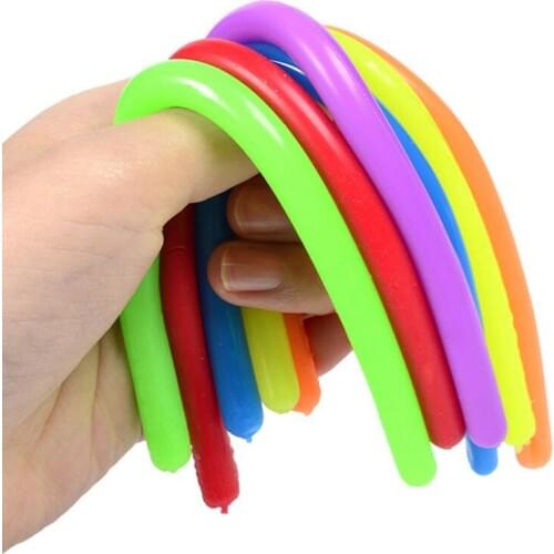 Stretchy String Neon Flexible Glue Elastic String Rope Sensory Decompression Kids Novelty Toys Anti-Anxiety Toy LX8729