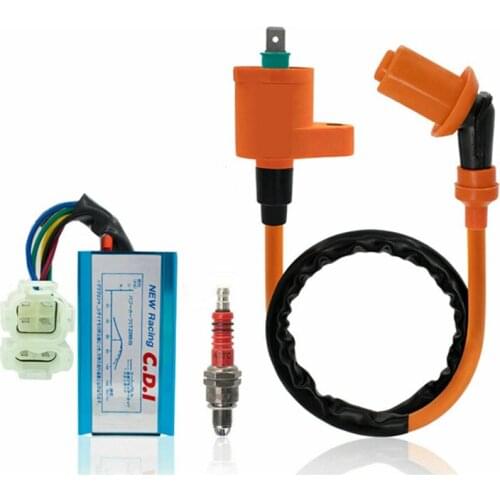 Performance Racing 6pin CDI Ignition Coil A7TC Spark Plug GY6 50cc 125cc 150cc 139QMB Scooter ATVs new