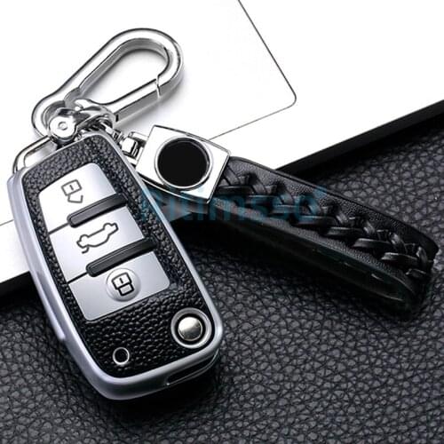 Leather TPU Car Remote Key Case Cover Protective Shell For Audi C6 R8 A1 A3 Q3 A4 A5 Q5 A6 S6 A7 B6 B7 B8 8P 8V 8L TT RS