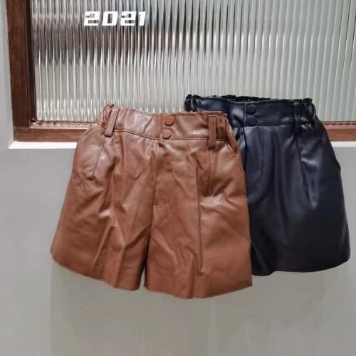 2021 summer clothing Boy girl baby children kids PU shorts trousers Good quality comfortable clothes