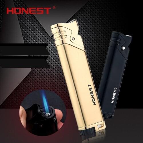 HONEST Mini Gas Lighter Torch Lighters Smoking Accessories Metal Windbreak Butane Cigarettes Lighter Gadgets For Men Gift