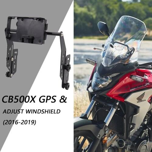 Motorcycle For Honda CB500X 2016-2019 2017 Navigation support Windshield automatic lifting function Adjustment GPS Phone Bracket
