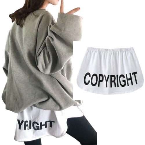 Adjustable Layering A-Line Fake Skirt Lower Sweep Half-Length Tops Solid Striped Letter Fake Skirt Matching Clothing Accessory