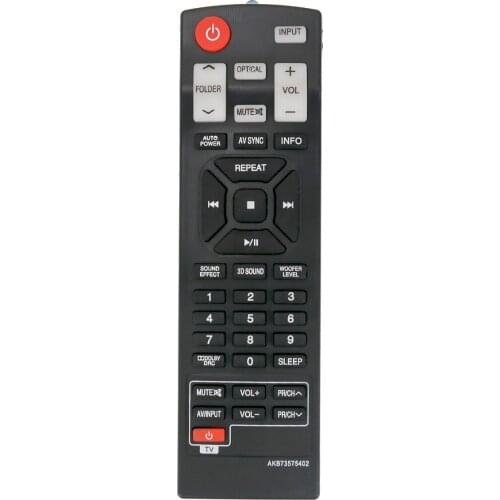 New Remote Control AKB73575402 Replace Remote fit for LG Sound Bar NB3520A NB3530A NB2420A NB2520A NB2530A NB3730A NB3532A NB3