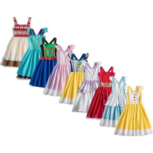 Princess dress costume elsa dress fairy dress mermaid dress cinderella dress christmas kids dresses for girls jasmine costume