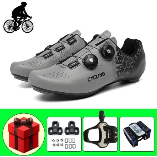 Professional Men Cycling Shoes Road Sapatilha Ciclismo Breathable Self-locking Racing Bicycle Footwear Outdoor Riding Flat Shoes