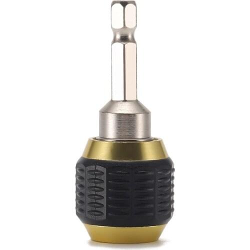 60mm Hexagonal Shank Quick Coupling 1/4 Inner Hex Self-locking Connecting Rod Drill Bit Holder Drill Chuck Adapter Power Tool