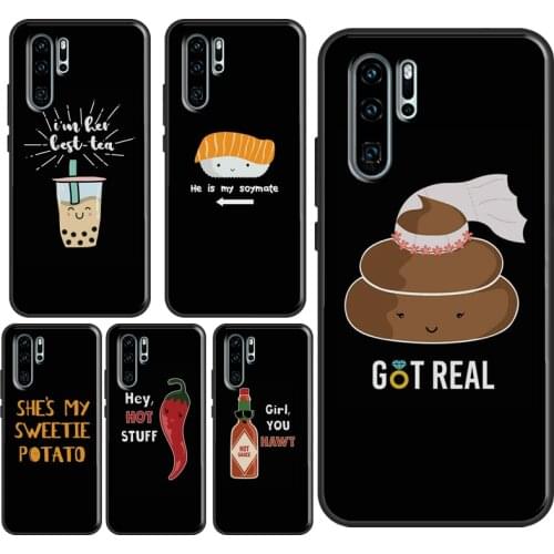 Soy in Love My Soymate Couples Matching Case For Huawei P40 Lite P30 P20 Pro Nova 5T P Smart 2019 Mate 20 Lite Honor 20 10i 8X 9
