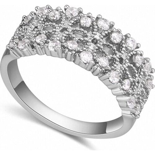 TRACYSWING Real Austrian Crystals Brand AAA Zirconia Micro Inlays Fashion Ring for women New Geometric Th-116494