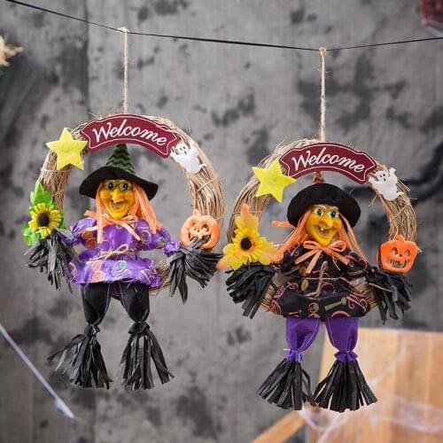 Halloween garland decoration terror frightening props trickery supplies Cosplay scene witches hanging vampires
