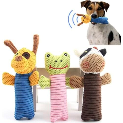 Funny Dog Toy Puppy Plush Squeaker Squeaky Toys Soft Cute Pets Toot Squirrel Chew Toys Animal Design Dogs Training Teething Toys