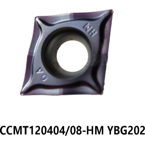 100% Original CCMT1204 CCMT120404-HM CCMT120408-HM YBG202 Carbide Inserts for Steel and Stainless Steel CCMT 120404 120408 CNC