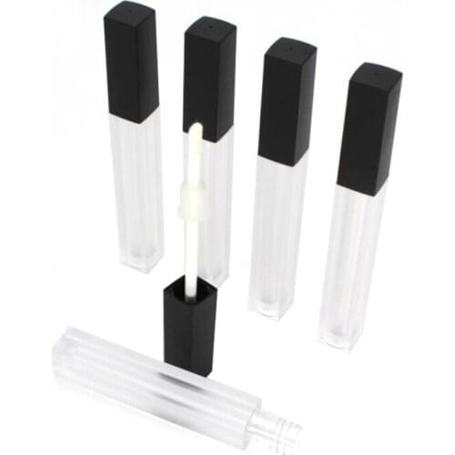 20pcs Frosted translucent Lip Gloss Bottle,Plastic Empty Cosmetic Oil Refillable Tube, Liquid Lipstick Storage Bottle