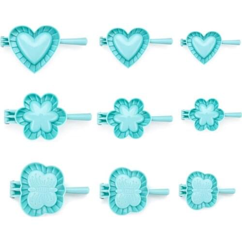 3pcs/set Kitchen DIY Dumplings Maker Jiaozi Pierogi Mold Heart Butterfly Flower Dough Press Mould Pastry Accessories