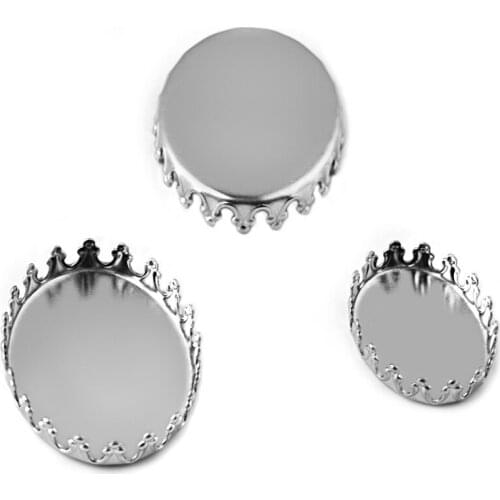 30pcs 2018 New Hot Sale Pure Stainless Steel 13*18MM/18*25MM Oval Beer Cover Bottom Tray Jewelry Accessories Wholesale