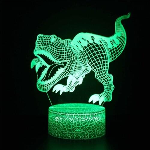 3d Led Lamp Illusion Night Lights for Kids Room Dinosaur Table Lamp for Bedroom Kids Gifts Toys Birthday Party Decorative Lamp