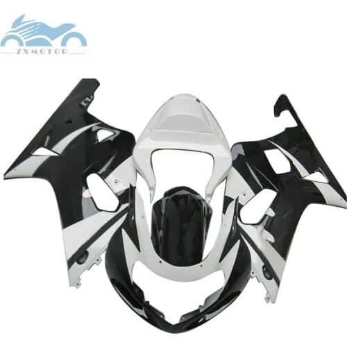 ABS plastic Fairing set for SUZUKI GSXR600 GSXR750 2001-2003 motorcycle body fairings kit GSXR 600 GSXR 750 01 02 03 white black
