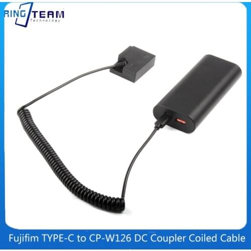 PD Power Adapter to NP-W126 TYPE-C Spring Wire CP-W126 For Fujifim Digital Camera FinePix HS30 HS33 X-T3 T1 T2 T3 T10 T20 X-T30