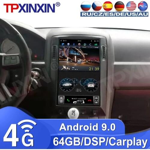 4+64G For Chrysler 300C Android Tesla 13.3 Inch big Screen Car Stereo Radio Tape Recorder Multimedia player GPS Navigation PX6