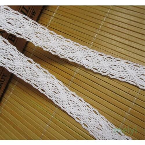 10 Yards White Cotton Embroidered Lace Trim Ribbon Applique DIY Sewing Craft Crochet Fabric Edging Trimmings Vintage Wedding