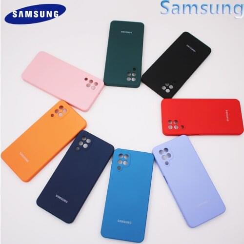 New Original Samsung A72 A52 Quality Soft Silicone Case Silky Touch Shockproof Back Cover Galaxy A52 A725F Full Protective Shell