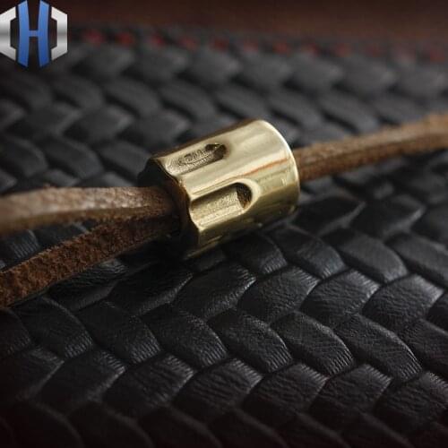 DIY Brass Knife Beads Copper Material Making Knife Handle CNC Keychain Pendant EDC Multi Tools Paracord Beads