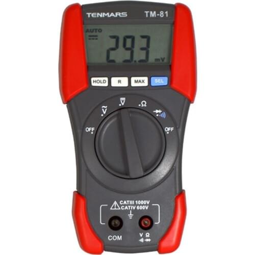 TENMARS TM-81 Efficient and Professional Digital Multimeter LCD Display with Maximum Reading of 1999.Auto Power off (15 Minutes)