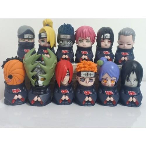 6pcs/set 8-9.5CM Naruto Doll Kawaii Action Figure Anime Figure Anime Naruto Sasuke Akatsuki Collection Doll Gift 2021 New