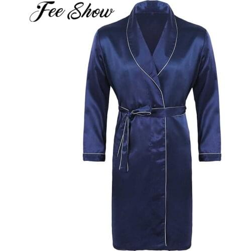 FEESHOW Men's Silk Robes