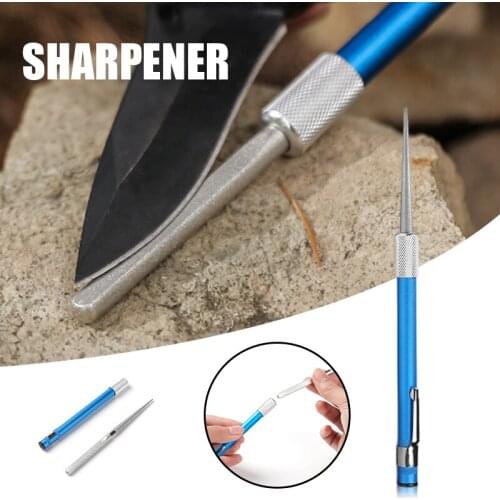 Hot Diamond Retractable Cutter Sharpener Multi-functional Portable Double Ends Cutter Sharpening Pen for Kitchen Outdoor