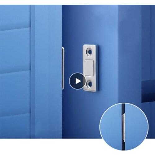 Magnetic Door Stops Ultra Thin Furniture Cabinet Catch Latch Strong Door Closer Home Door Lock Screw Punch-free Hardware Tools