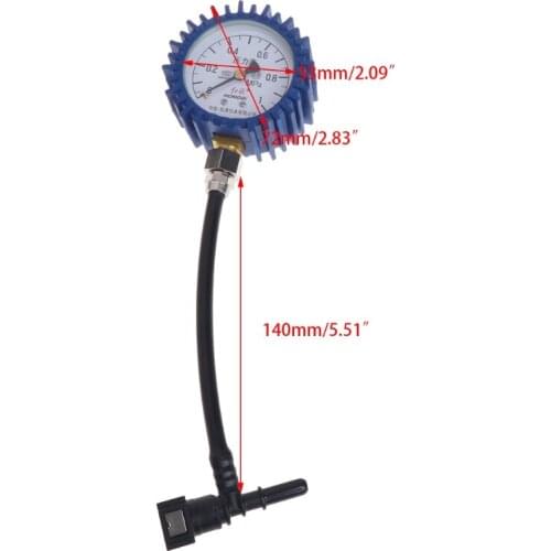 Motorcycle Car Fuel Pressure Gauge Car Gasoline Pressure Gauge Meter Tester Tool