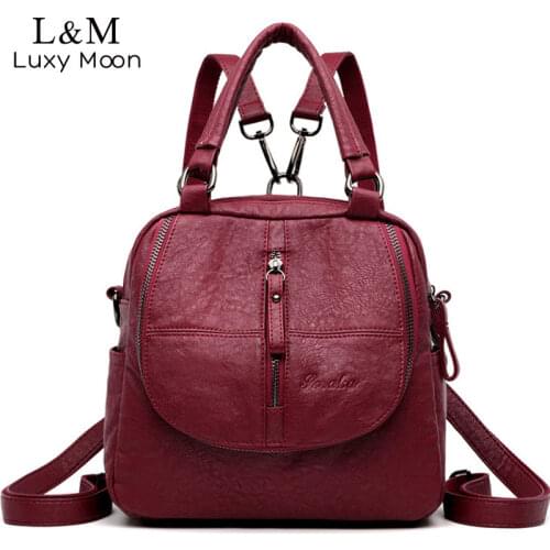 Multifunctional Women Backpack Female Back pack Small Mochila Feminina School Backpacks For Teenage Girls Bags Sac A Dos XA270H